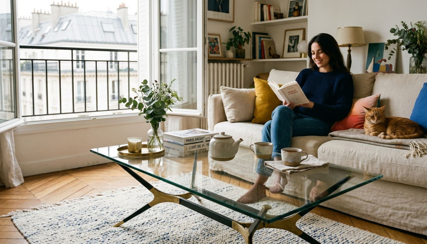 La meilleure table basse verre, nouvel objet culte des intérieurs parisiens