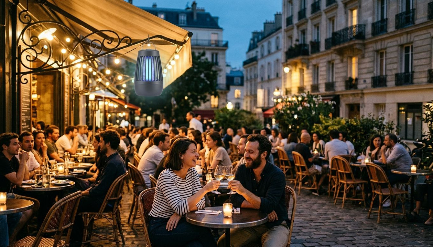 Lampe anti moustique : stratégie secrète des terrasses parisiennes contre les nuisibles
